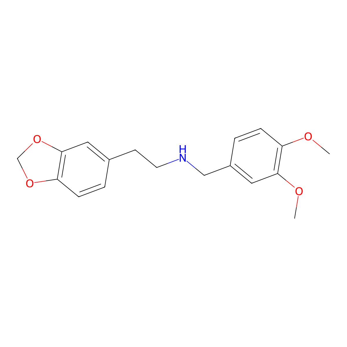 2-(1,3-benzodioxol-5-yl)-N-(3,4-dimethoxybenzyl)ethanamine molecular structure, CAS 418775-72-1