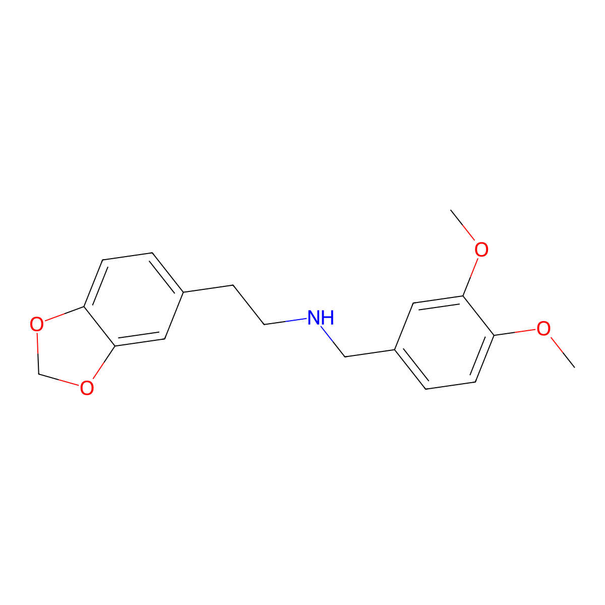 2-(1,3-benzodioxol-5-yl)-N-(3,4-dimethoxybenzyl)ethanamine molecular structure, CAS 418775-72-1