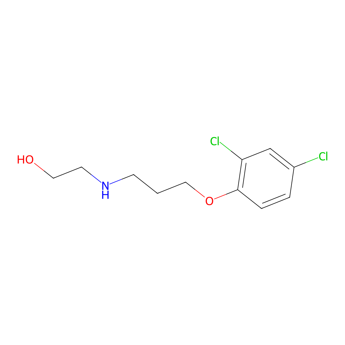 2-{[3-(2,4-Dichlorophenoxy)propyl]amino}ethanol molecular structure, CAS 418775-76-5