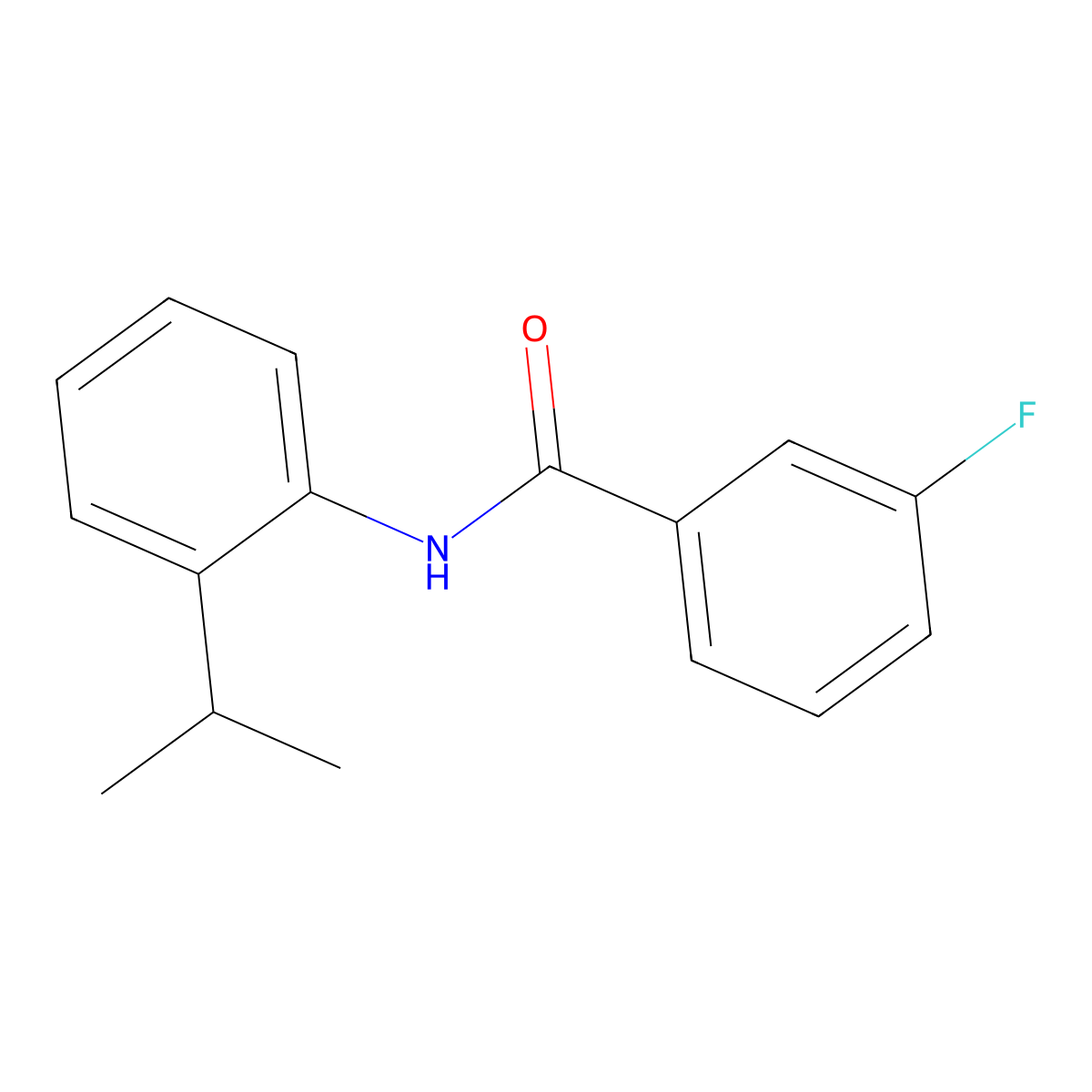 3-fluoro-N-[2-(propan-2-yl)phenyl]benzamide molecular structure, CAS 418775-95-8