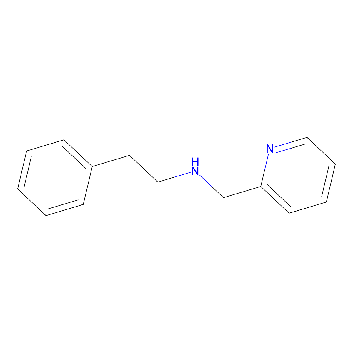 2-phenyl-N-(pyridin-2-ylmethyl)ethanamine molecular structure, CAS 418776-49-5