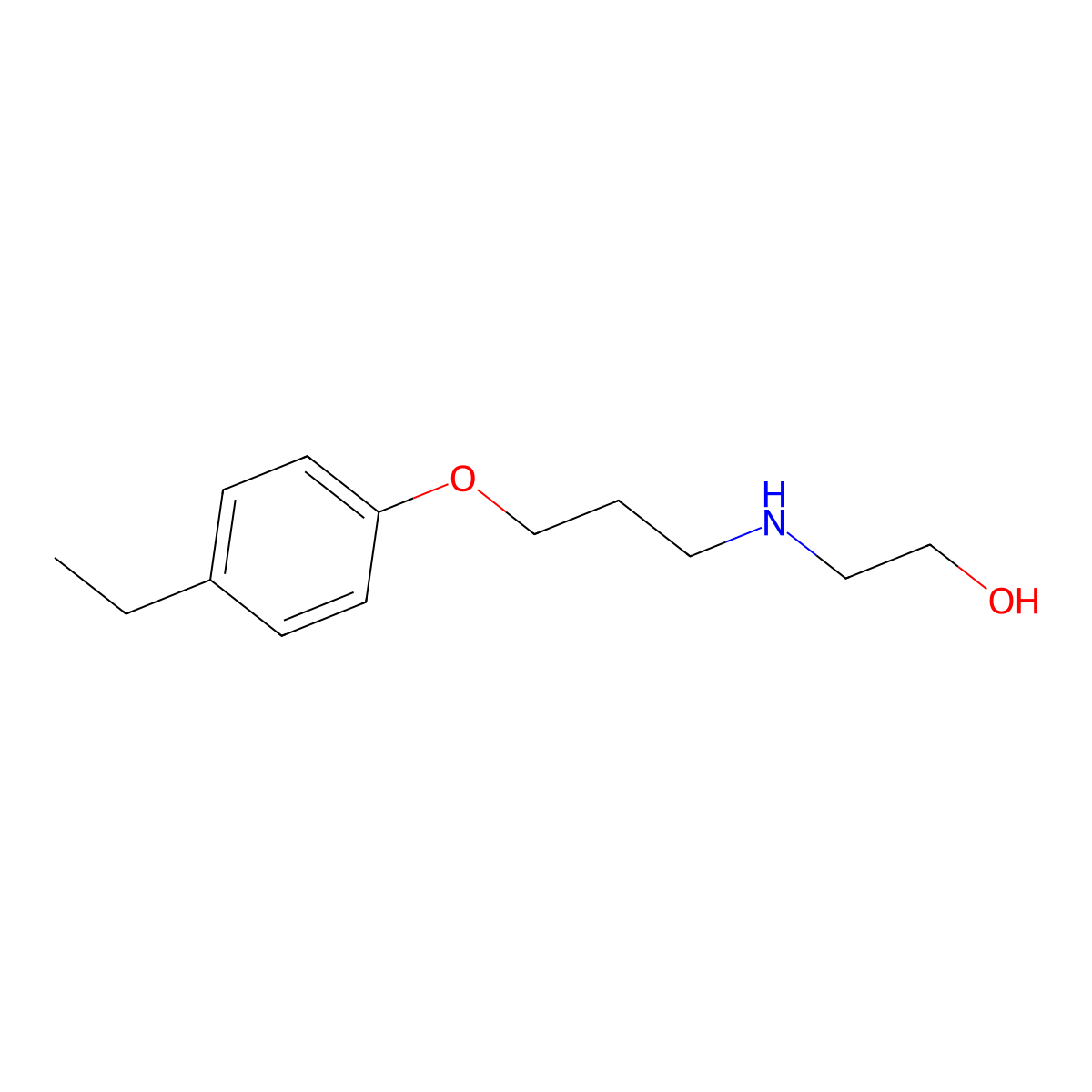 Ethanol, 2-[[3-(4-ethylphenoxy)propyl]amino]-(9CI) molecular structure, CAS 418776-67-7