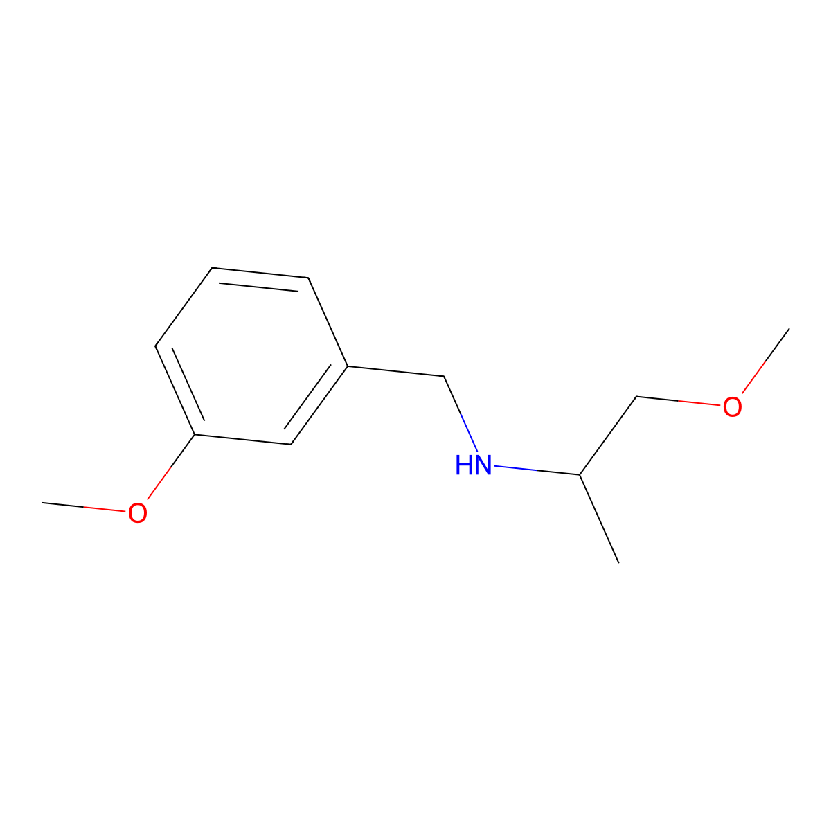(3-Methoxybenzyl)(2-methoxy-1-methylethyl)amine molecular structure, CAS 418777-08-9
