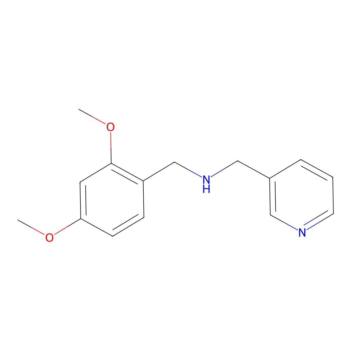 (2,4-Dimethoxy-benzyl)-pyridin-3-ylmethyl-amine molecular structure, CAS 418777-28-3
