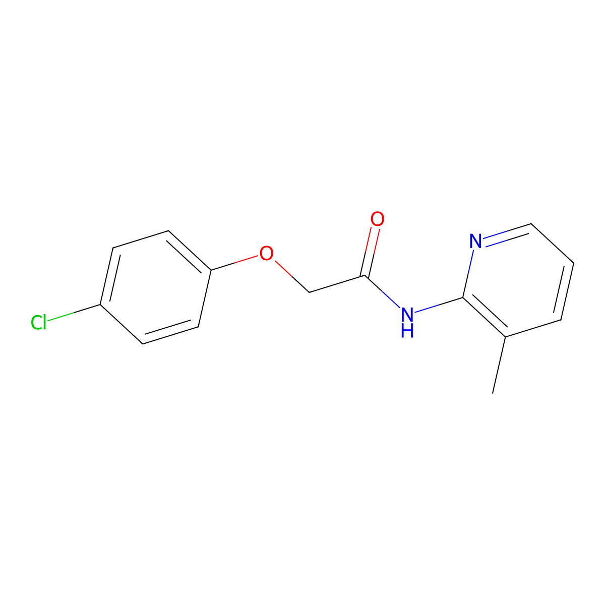 2-(4-chlorophenoxy)-N-(3-methylpyridin-2-yl)acetamide molecular structure, CAS 418778-05-9
