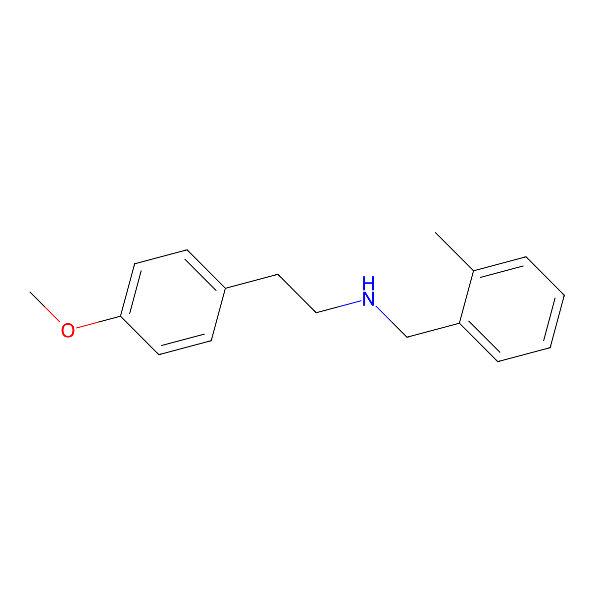 2-(4-methoxyphenyl)-N-(2-methylbenzyl)ethanamine molecular structure, CAS 418778-09-3