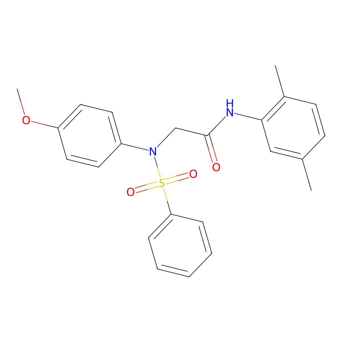 2-[N-(benzenesulfonyl)-4-methoxyanilino]-N-(2,5-dimethylphenyl)acetamide molecular structure, CAS 418778-47-9
