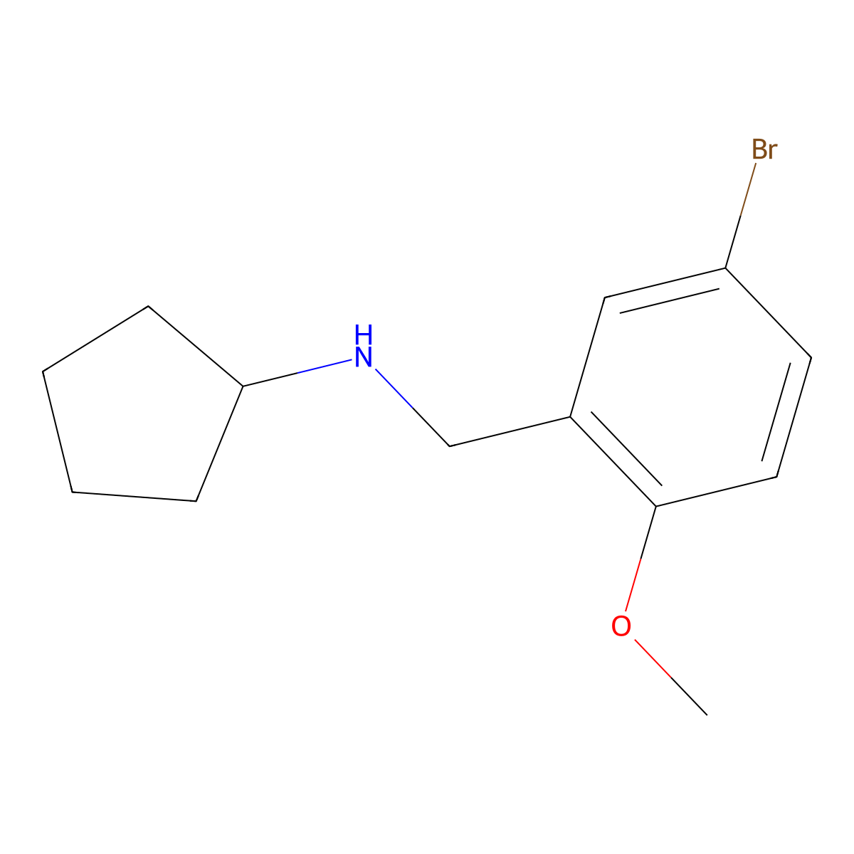 N-(5-Bromo-2-methoxybenzyl)cyclopentanamine molecular structure, CAS 418779-19-8