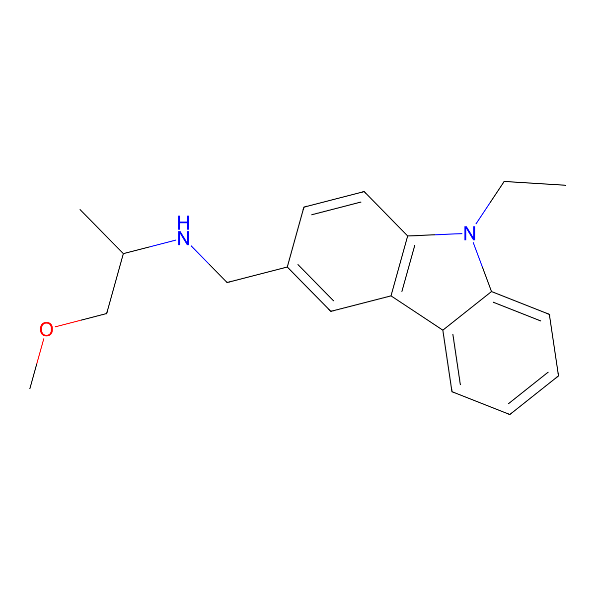 N-[(9-ethyl-9H-carbazol-3-yl)methyl]-1-methoxypropan-2-amine molecular structure, CAS 418779-31-4