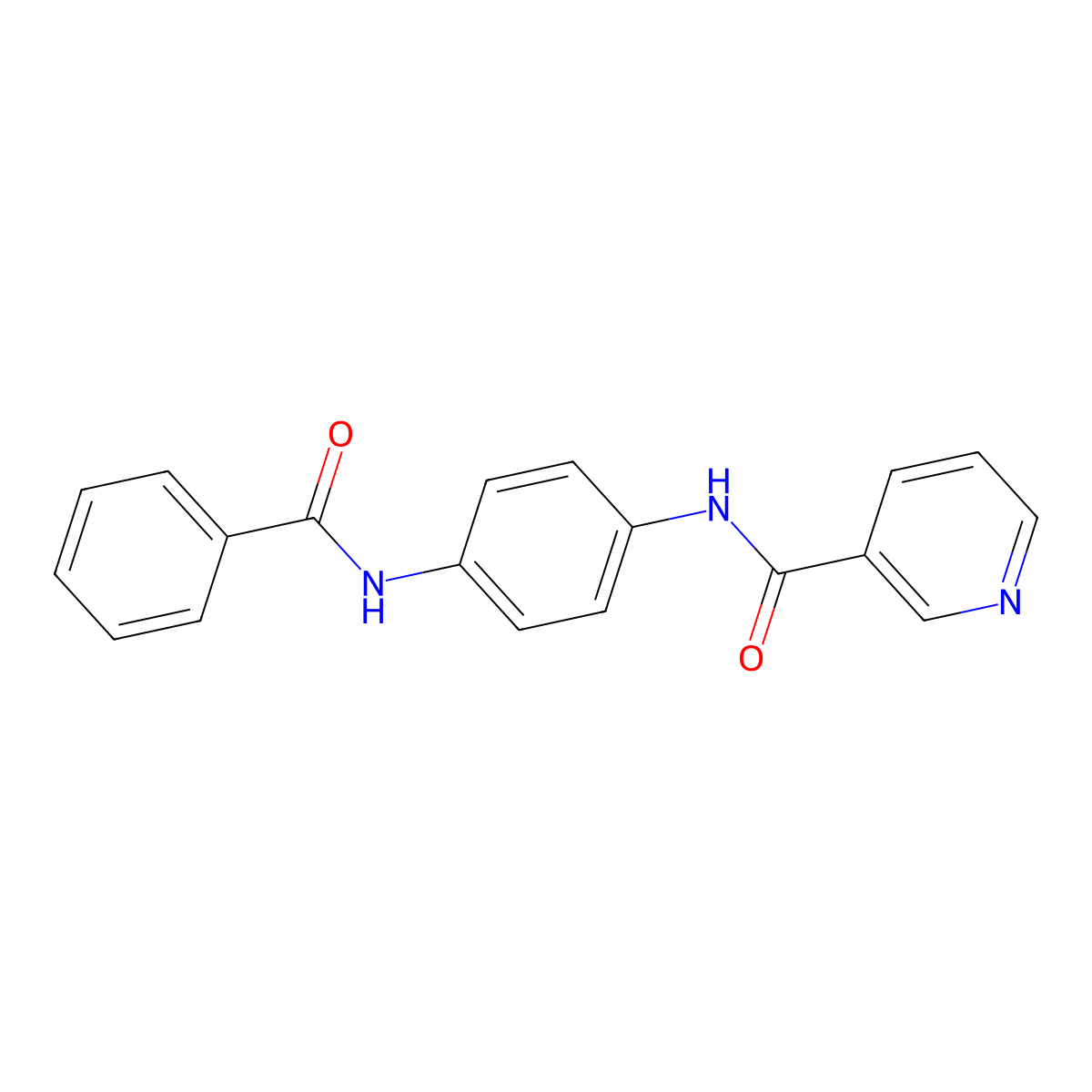 N-(4-benzamidophenyl)pyridine-3-carboxamide molecular structure, CAS 418779-39-2