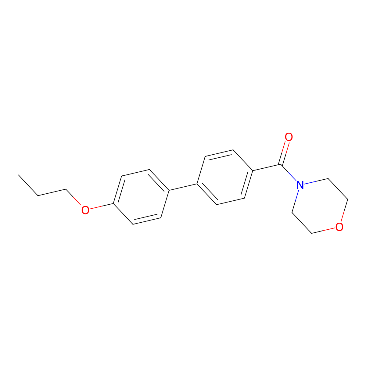 Morpholin-4-yl(4'-propoxybiphenyl-4-yl)methanone molecular structure, CAS 418779-93-8