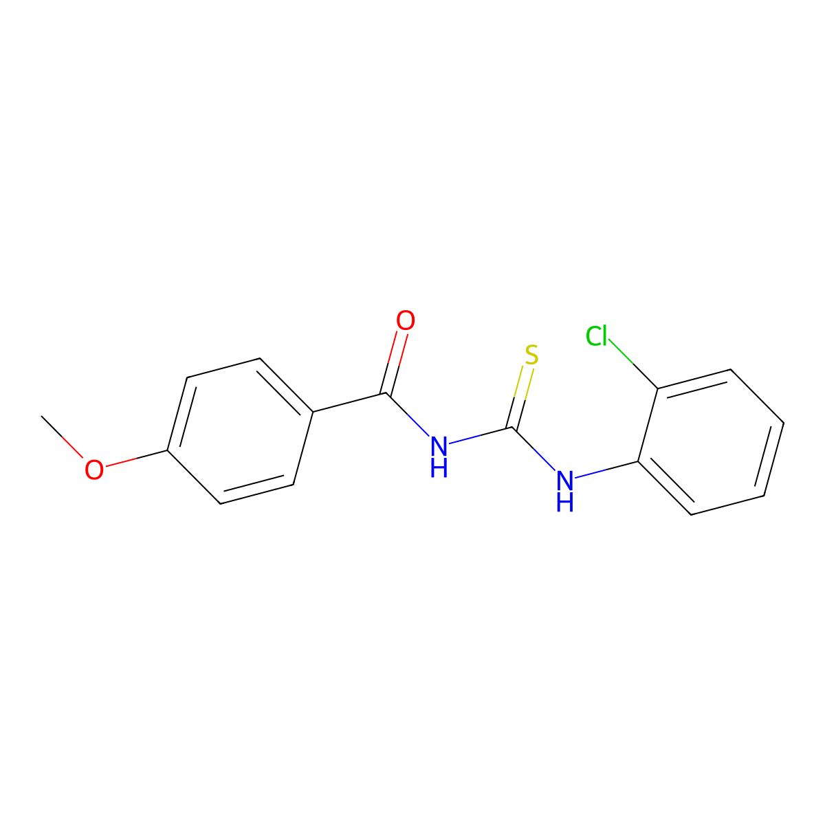 N-[(2-chlorophenyl)carbamothioyl]-4-methoxybenzamide molecular structure, CAS 418780-34-4