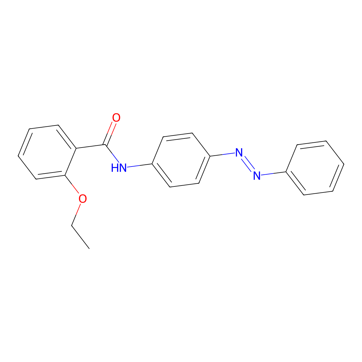 2-ethoxy-N-{4-[(E)-phenyldiazenyl]phenyl}benzamide molecular structure, CAS 418781-03-0