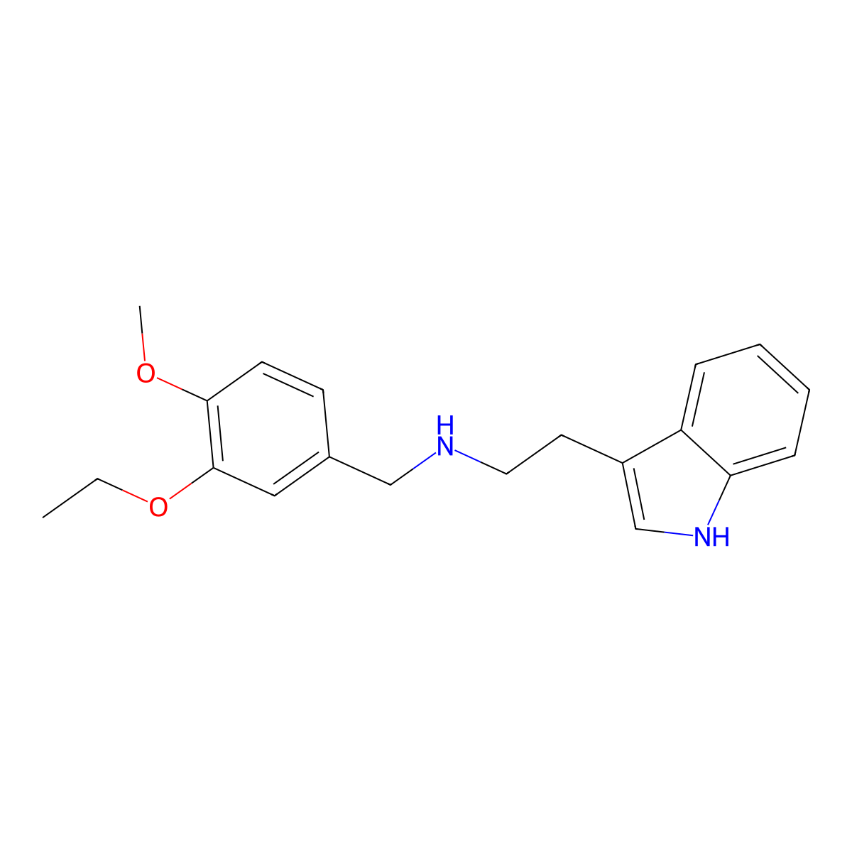 N-(3-ethoxy-4-methoxybenzyl)-2-(1H-indol-3-yl)ethanamine molecular structure, CAS 418781-08-5