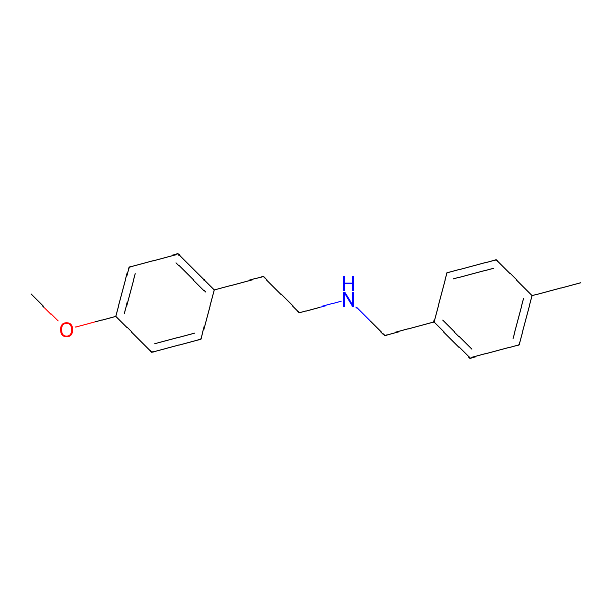 2-(4-Methoxyphenyl)-N-(4-methylbenzyl)ethanamine molecular structure, CAS 418781-20-1