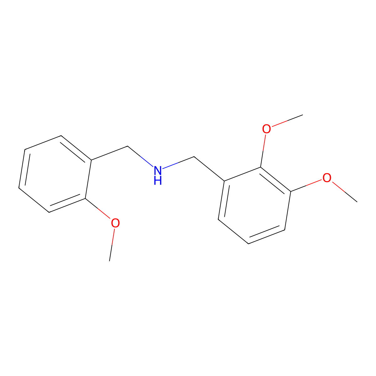 1-(2,3-dimethoxyphenyl)-N-[(2-methoxyphenyl)methyl]methanamine molecular structure, CAS 418781-87-0