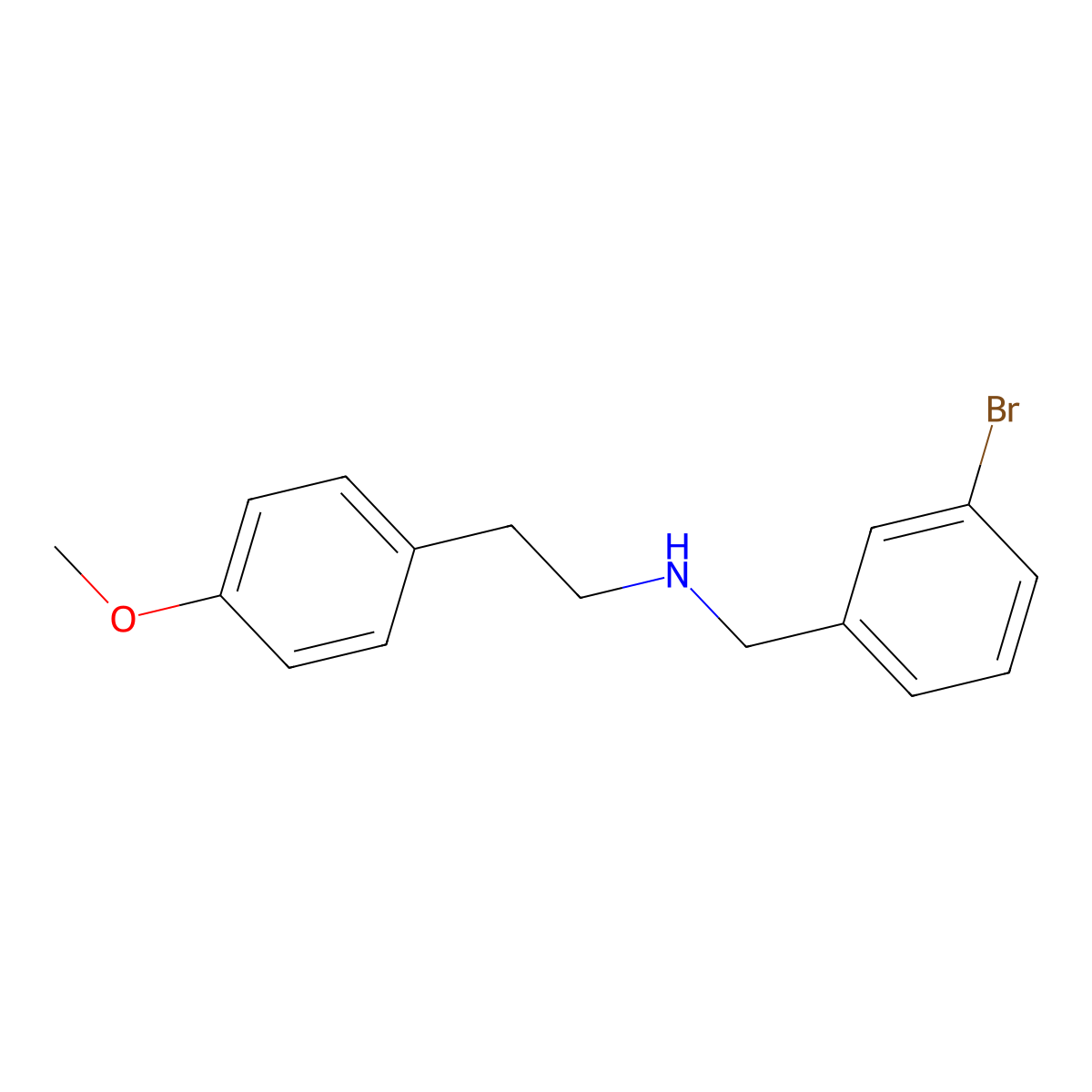 N-(3-bromobenzyl)-2-(4-methoxyphenyl)ethanamine molecular structure, CAS 418782-03-3
