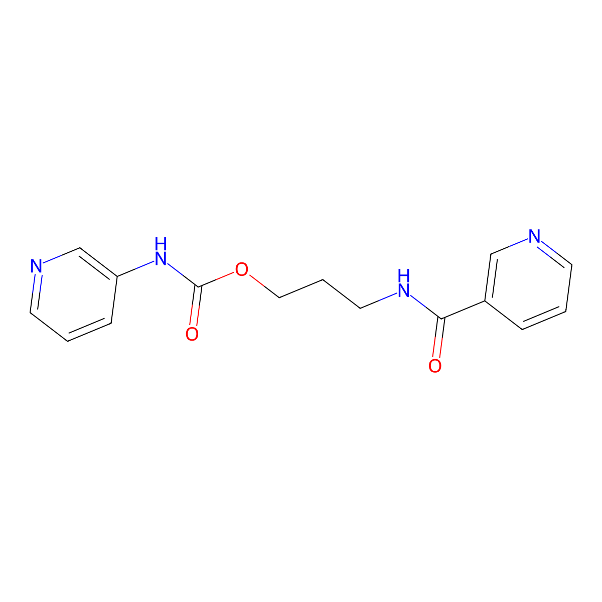 3-(Nicotinamido)propyl pyridin-3-ylcarbamate molecular structure, CAS 418782-36-2