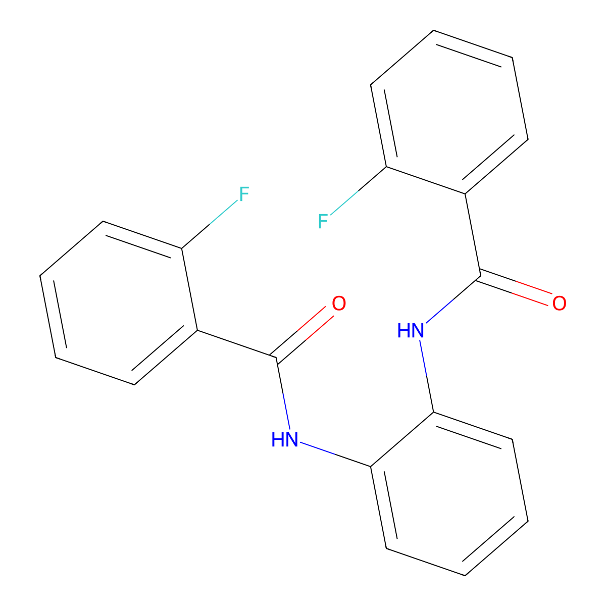 2-fluoro-N-[2-[(2-fluorobenzoyl)amino]phenyl]benzamide molecular structure, CAS 418782-64-6