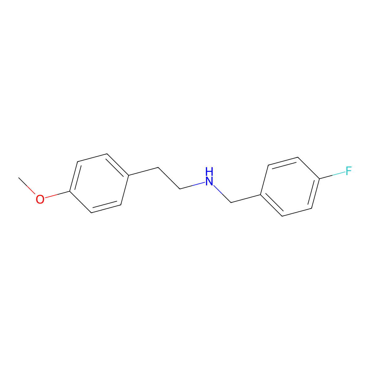 (4-Fluoro-benzyl)-[2-(4-methoxy-phenyl)-ethyl]-amine molecular structure, CAS 418782-68-0