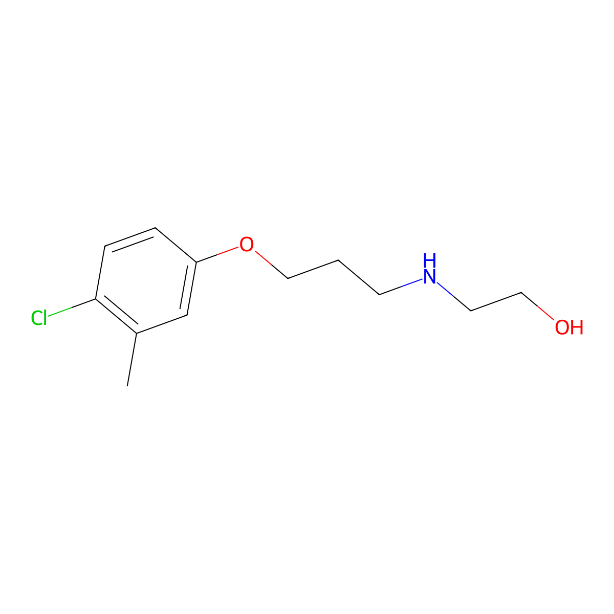 2-[3-(4-Chloro-3-methylphenoxy)propylamino]ethanol molecular structure, CAS 418782-86-2