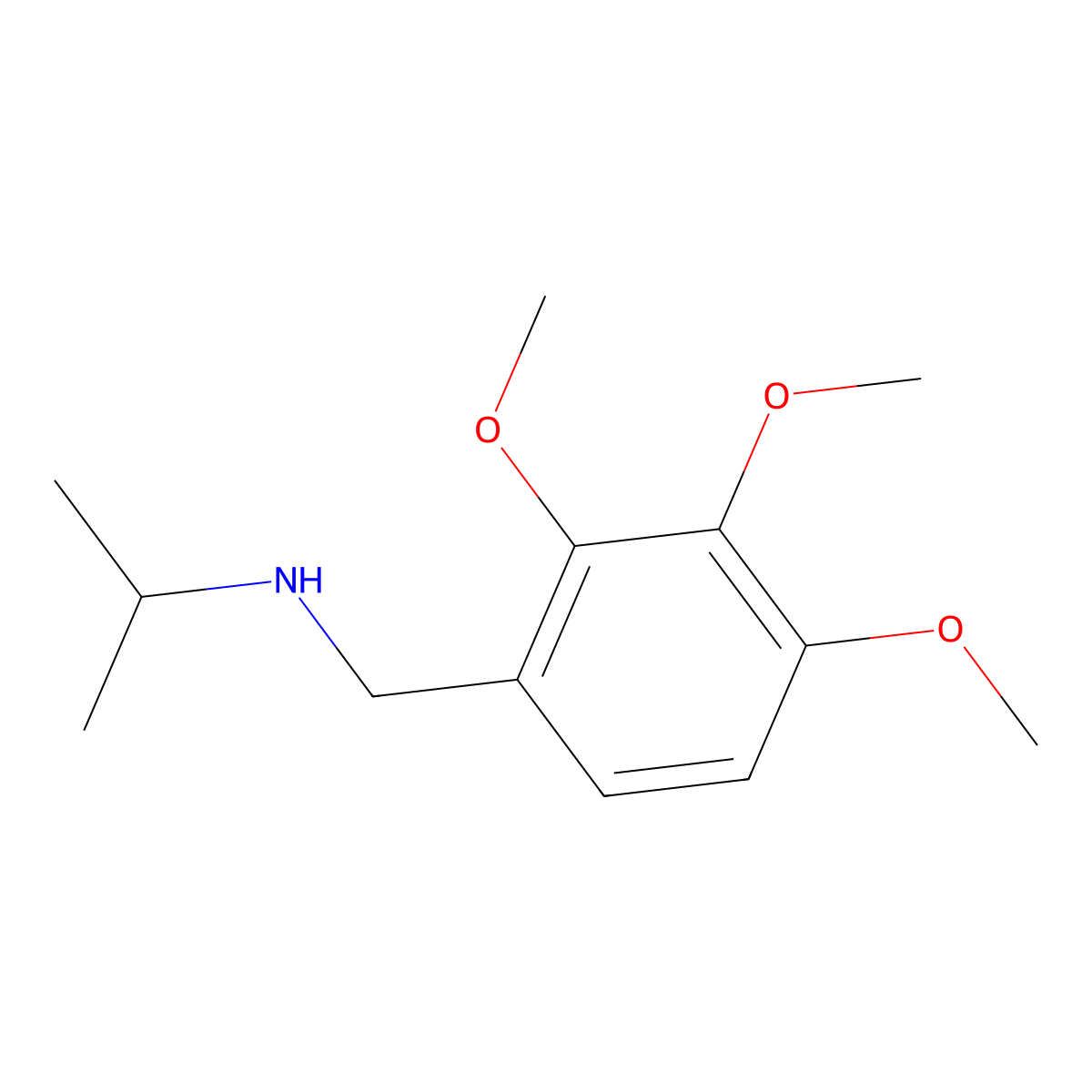 N-(2,3,4-Trimethoxybenzyl)propan-2-amine molecular structure, CAS 418782-90-8