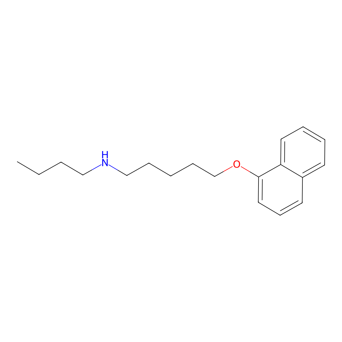 N-butyl-5-naphthalen-1-yloxypentan-1-amine molecular structure, CAS 418783-00-3