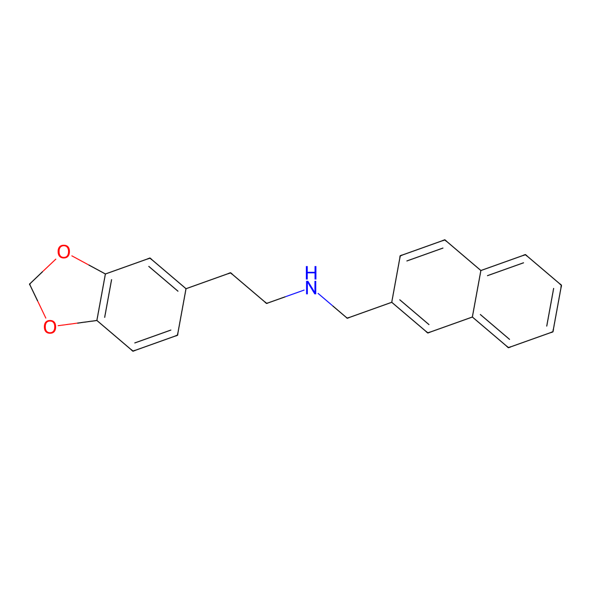 2-(1,3-benzodioxol-5-yl)-N-(naphthalen-2-ylmethyl)ethanamine molecular structure, CAS 418783-08-1