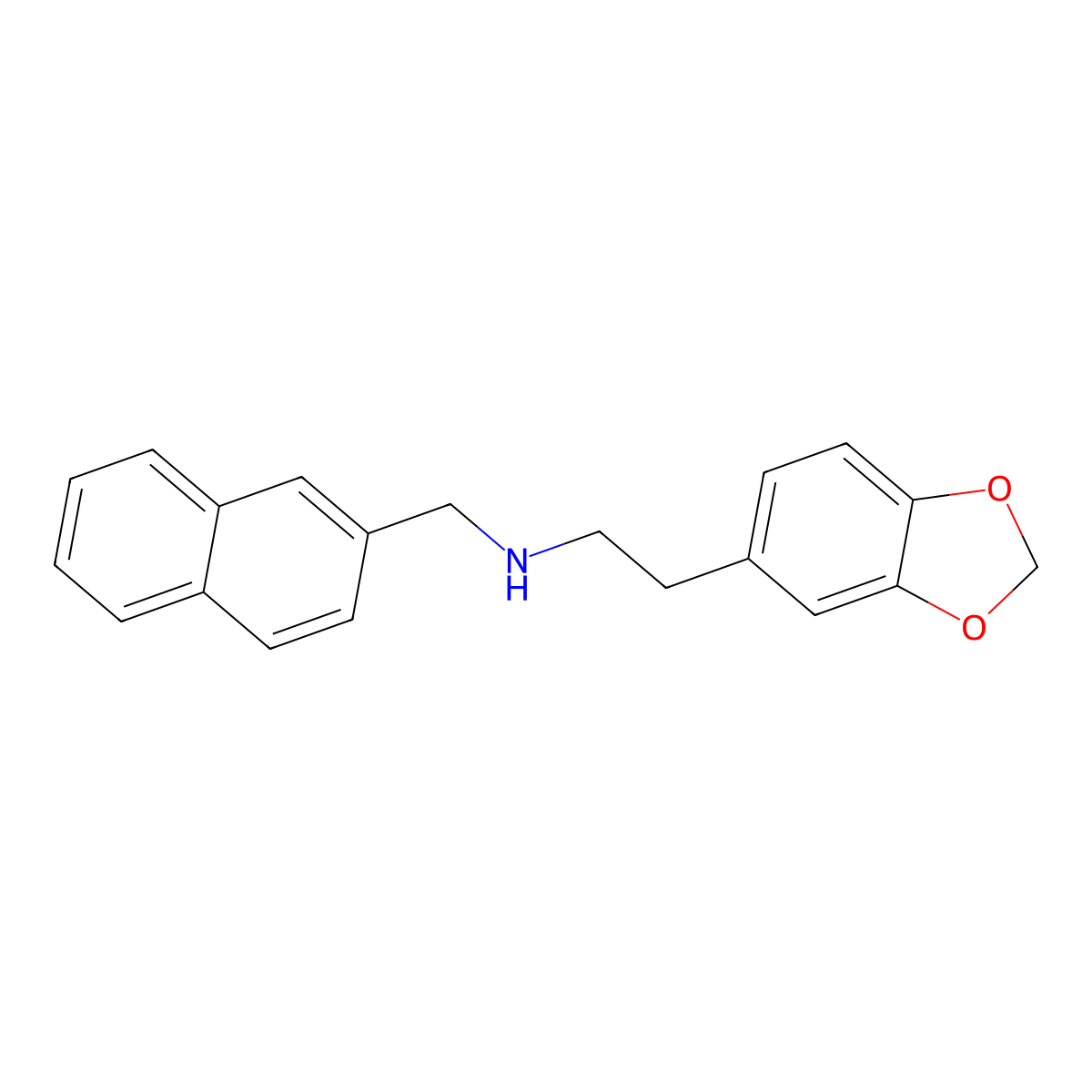 2-(1,3-benzodioxol-5-yl)-N-(naphthalen-2-ylmethyl)ethanamine molecular structure, CAS 418783-08-1