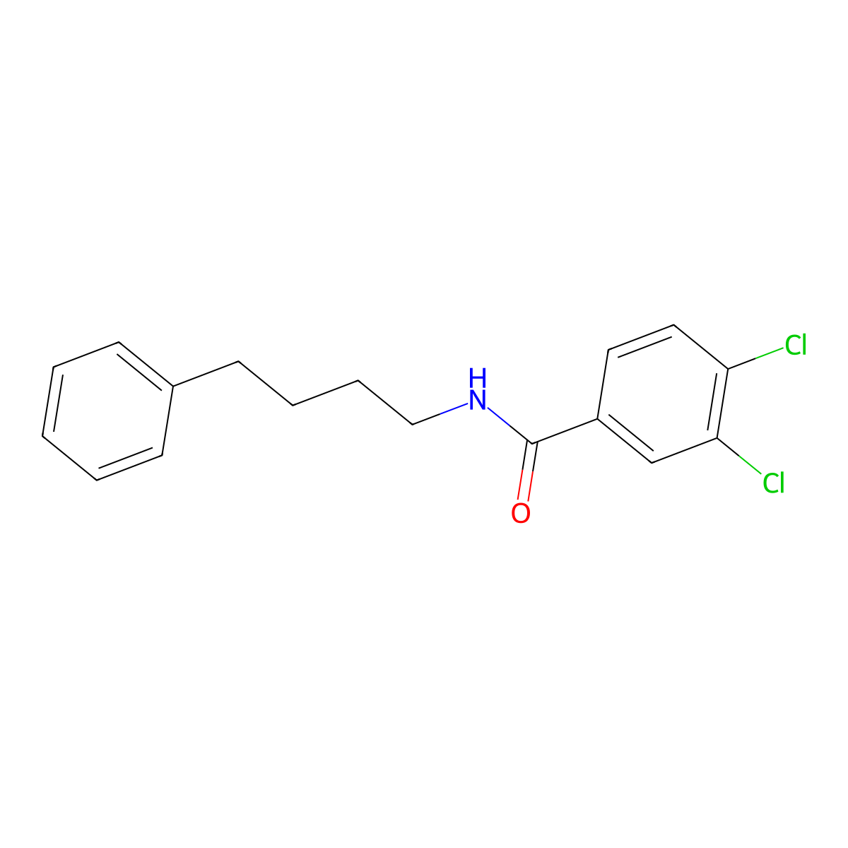 3,4-dichloro-N-(4-phenylbutyl)benzamide molecular structure, CAS 418783-25-2