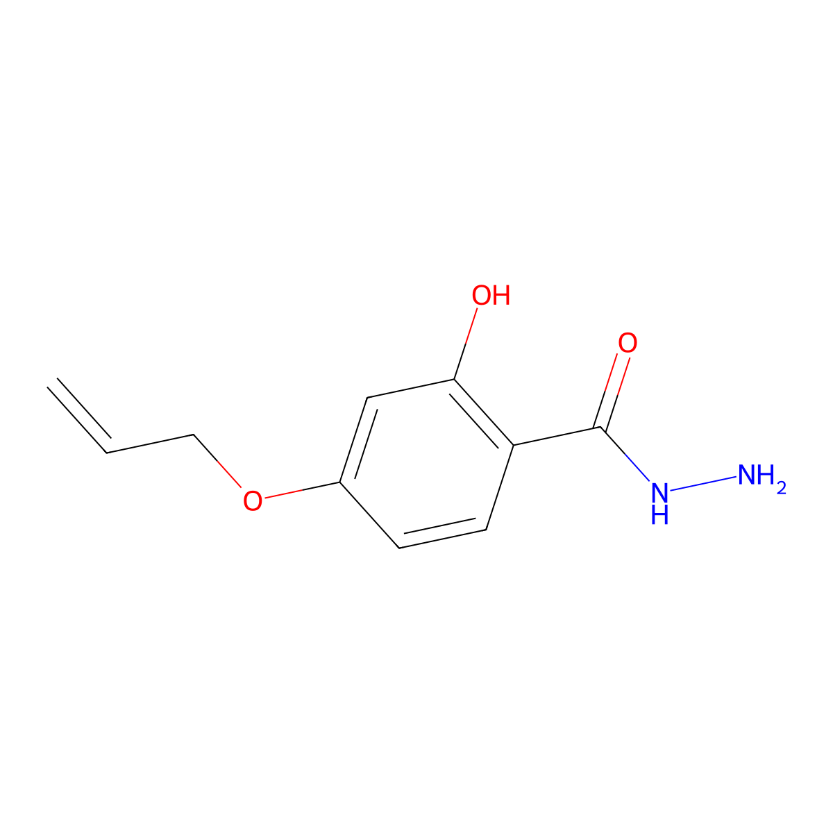 Benzoic acid, 2-hydroxy-4-(2-propenyloxy)-, hydrazide (9CI) molecular structure, CAS 418784-34-6