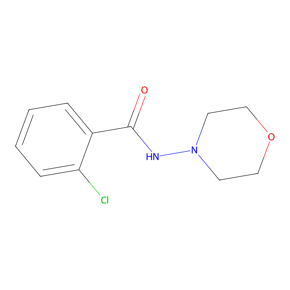 2-chloro-N-morpholin-4-ylbenzamide molecular structure, CAS 418784-51-7
