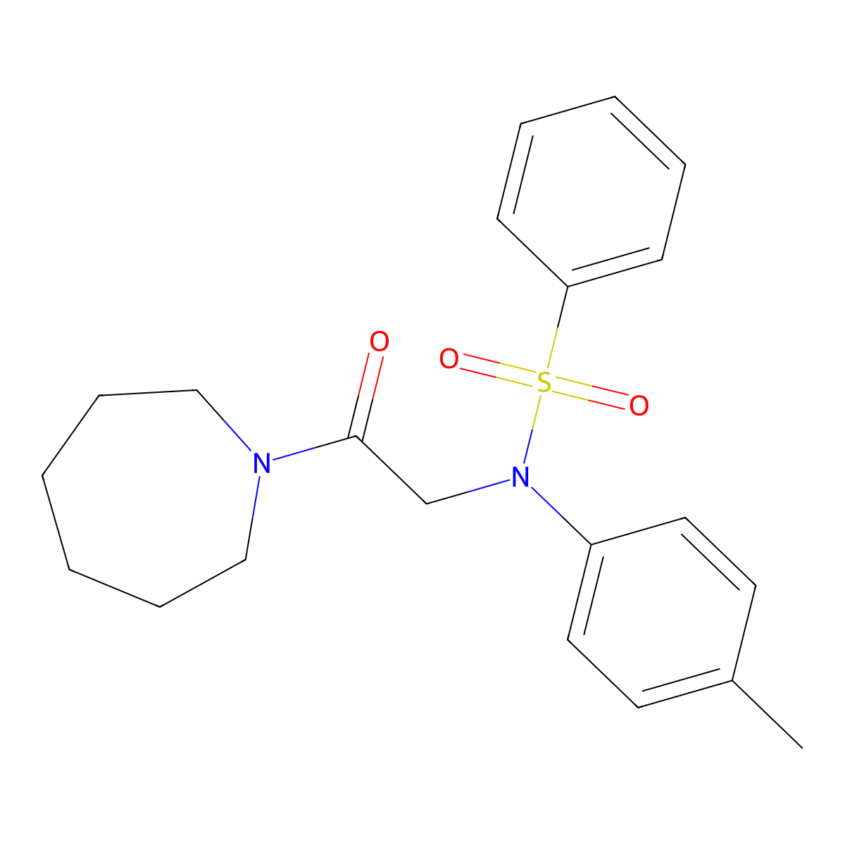 N-[2-(azepan-1-yl)-2-oxoethyl]-N-(4-methylphenyl)benzenesulfonamide molecular structure, CAS 418784-59-5