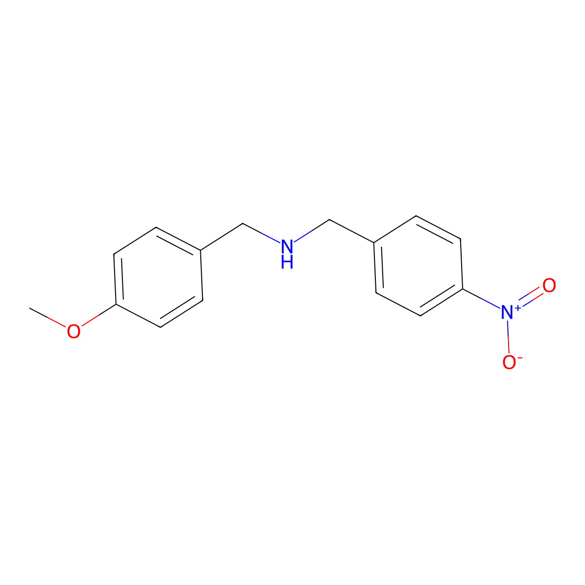 (4-Methoxybenzyl)(4-nitrobenzyl)amine molecular structure, CAS 418784-70-0