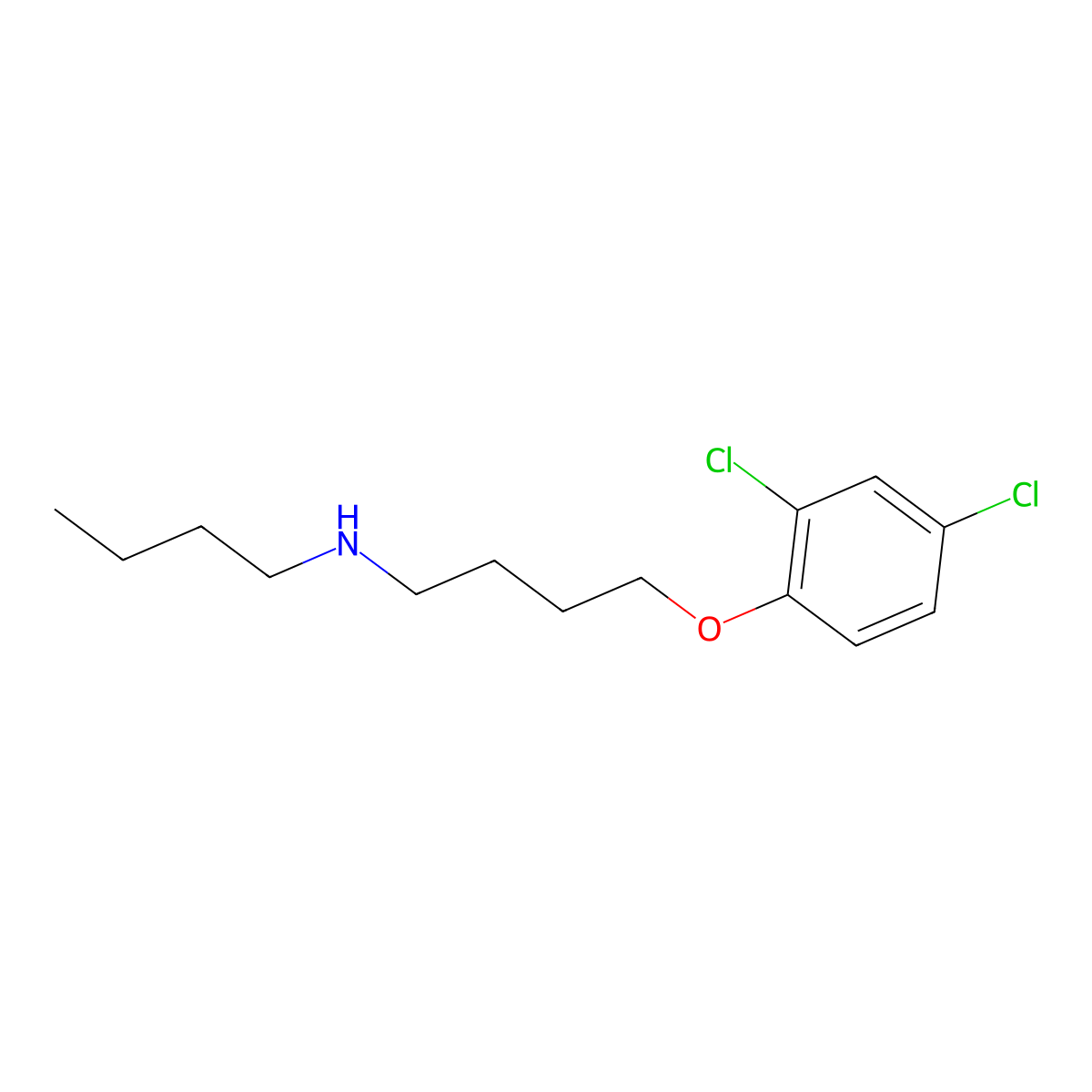 N-Butyl-4-(2,4-dichlorophenoxy)-1-butanamine molecular structure, CAS 418784-88-0