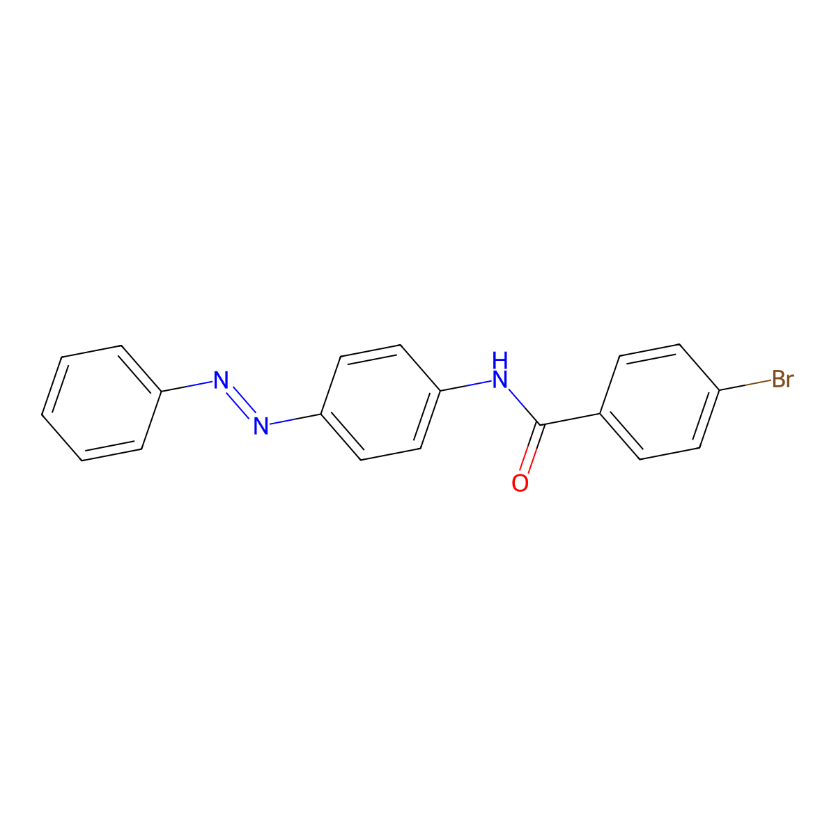 4-bromo-N-{4-[(E)-phenyldiazenyl]phenyl}benzamide molecular structure, CAS 418785-14-5