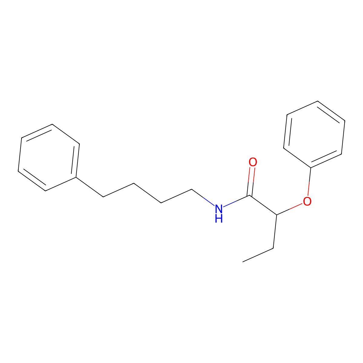 2-phenoxy-N-(4-phenylbutyl)butanamide molecular structure, CAS 418785-48-5