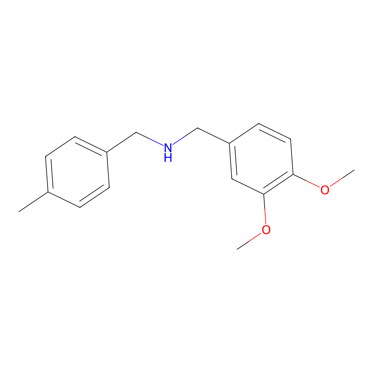 (3,4-Dimethoxybenzyl)(4-methylbenzyl)amine molecular structure, CAS 418785-77-0