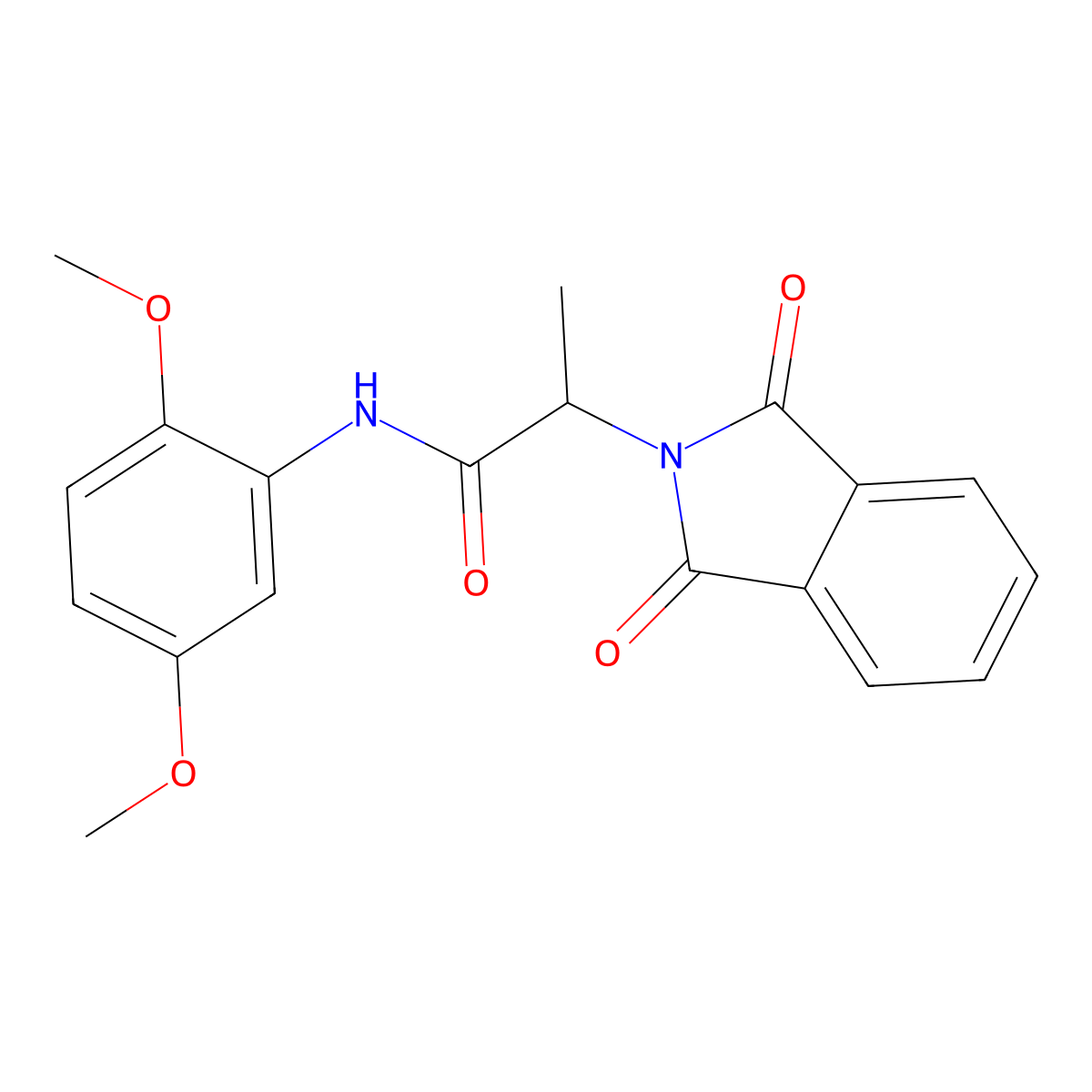 N-(2,5-dimethoxyphenyl)-2-(1,3-dioxo-1,3-dihydro-2H-isoindol-2-yl)propanamide molecular structure, CAS 418786-04-6