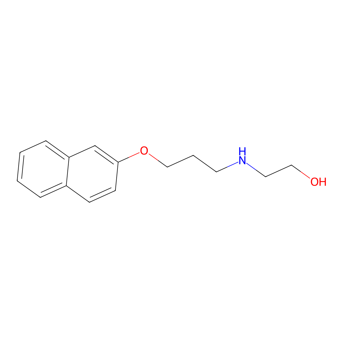 2-(3-Naphthalen-2-yloxypropylamino)ethanol molecular structure, CAS 418787-71-0