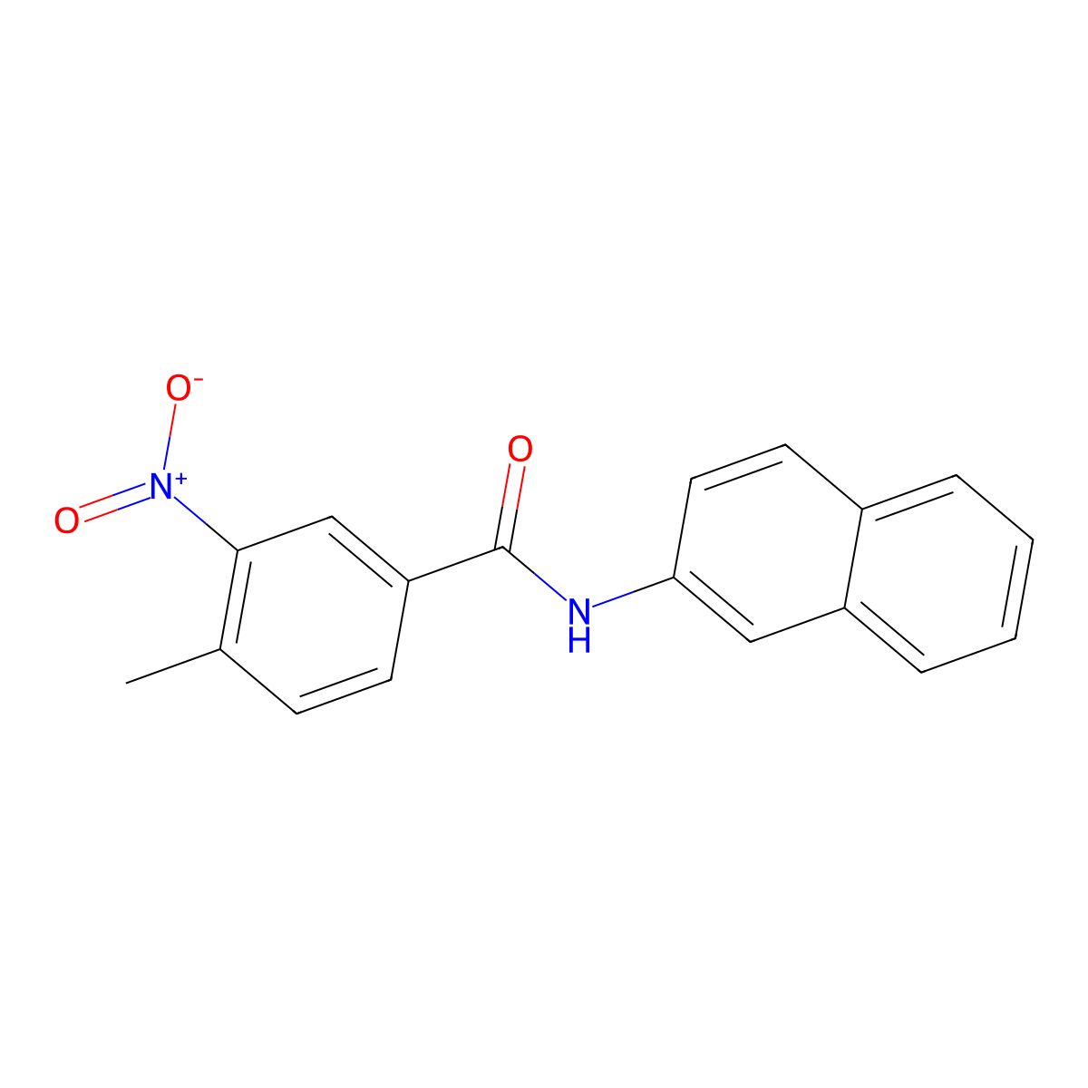 4-methyl-N-naphthalen-2-yl-3-nitrobenzamide molecular structure, CAS 418787-84-5