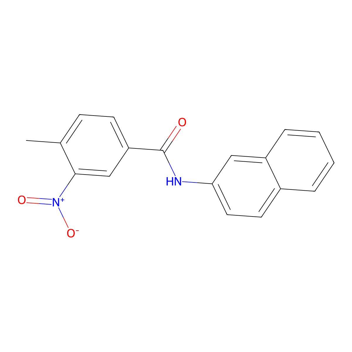 4-methyl-N-naphthalen-2-yl-3-nitrobenzamide molecular structure, CAS 418787-84-5