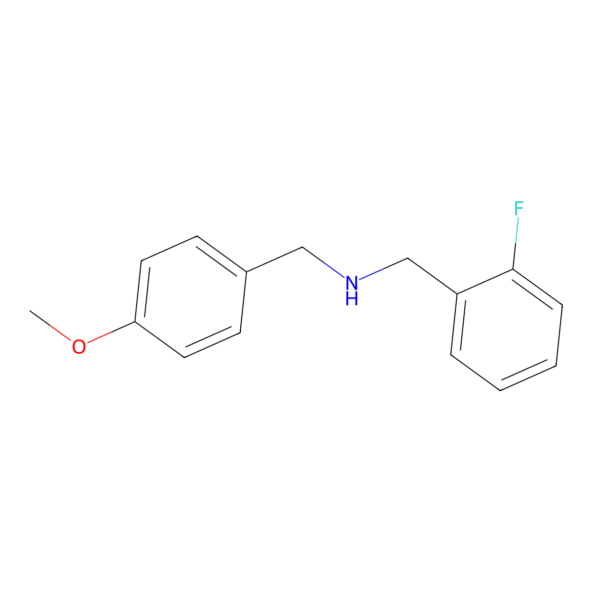 (2-Fluoro-benzyl)-(4-methoxy-benzyl)-amine molecular structure, CAS 418788-17-7