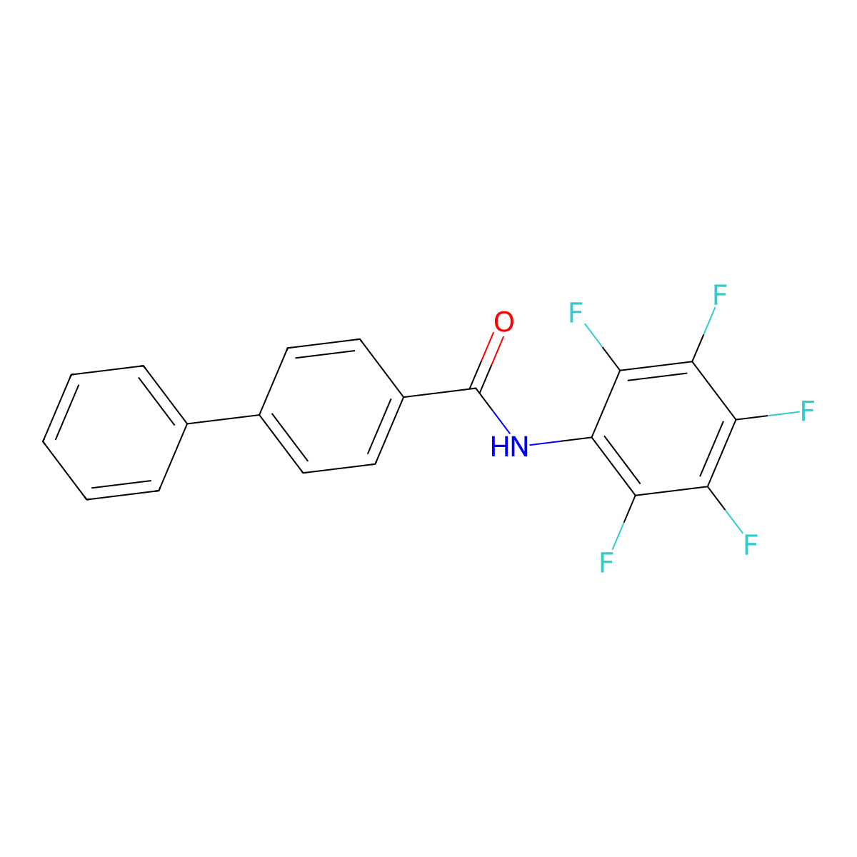 N-(2,3,4,5,6-pentafluorophenyl)-4-phenylbenzamide molecular structure, CAS 418788-46-2