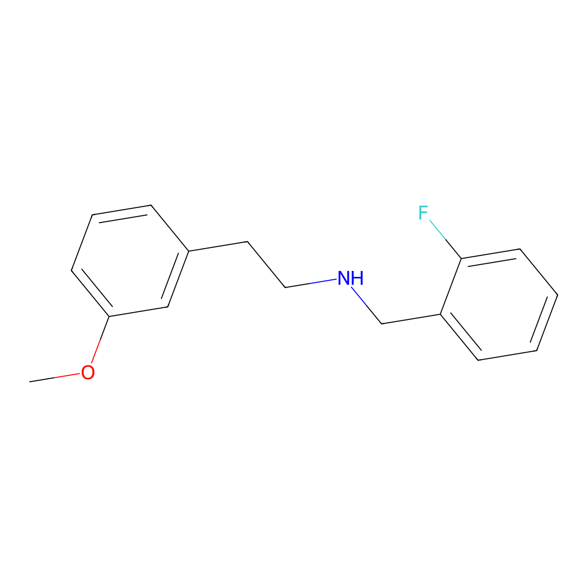 N-[(2-fluorophenyl)methyl]-2-(3-methoxyphenyl)ethanamine molecular structure, CAS 418788-51-9