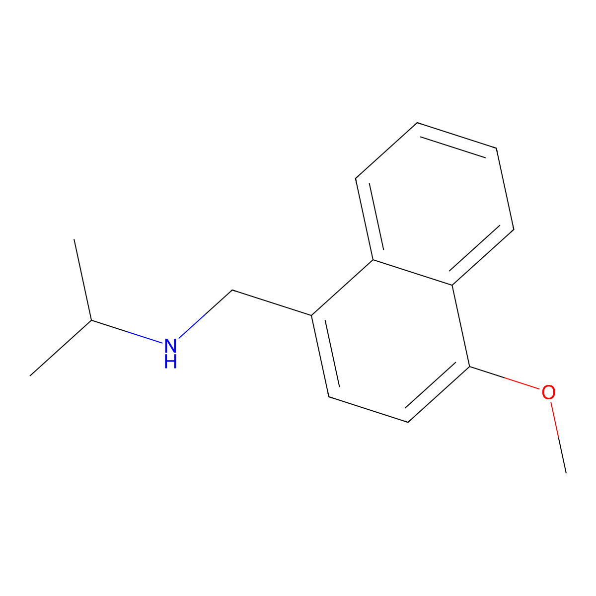 N-[(4-methoxynaphthalen-1-yl)methyl]propan-2-amine molecular structure, CAS 418789-18-1