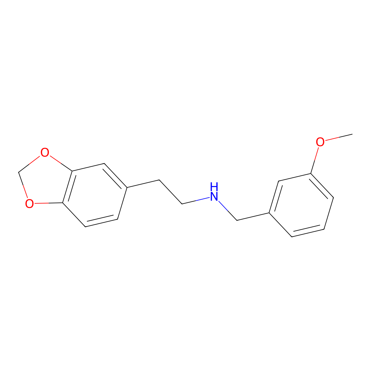 2-(1,3-benzodioxol-5-yl)-N-[(3-methoxyphenyl)methyl]ethanamine molecular structure, CAS 418789-34-1