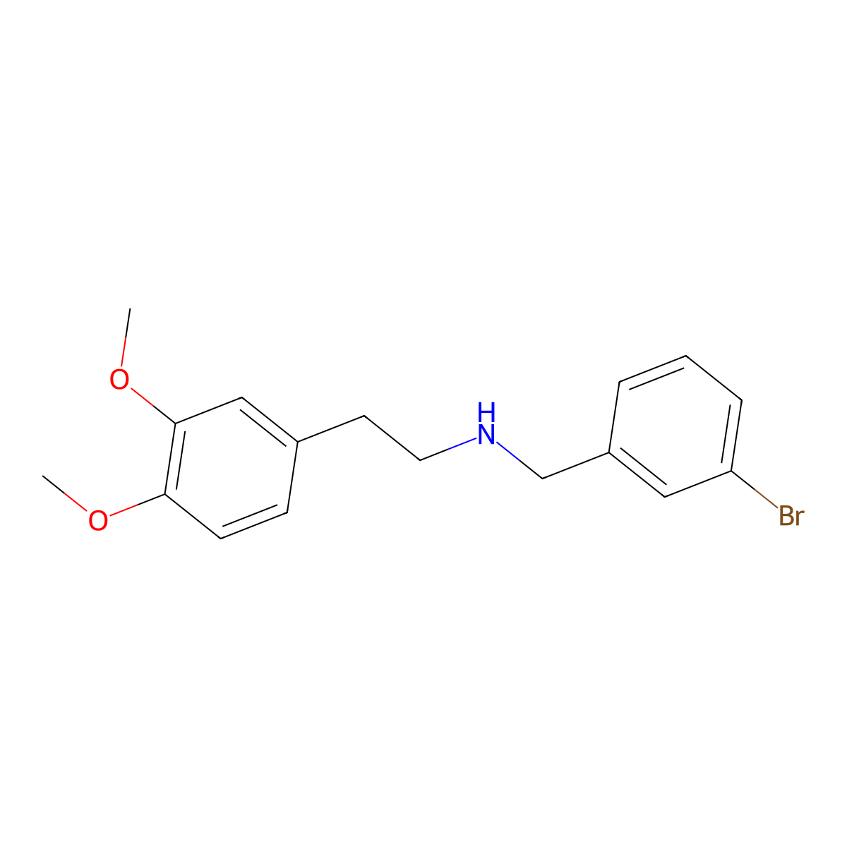 N-(3-bromobenzyl)-2-(3,4-dimethoxyphenyl)ethanamine molecular structure, CAS 418789-94-3