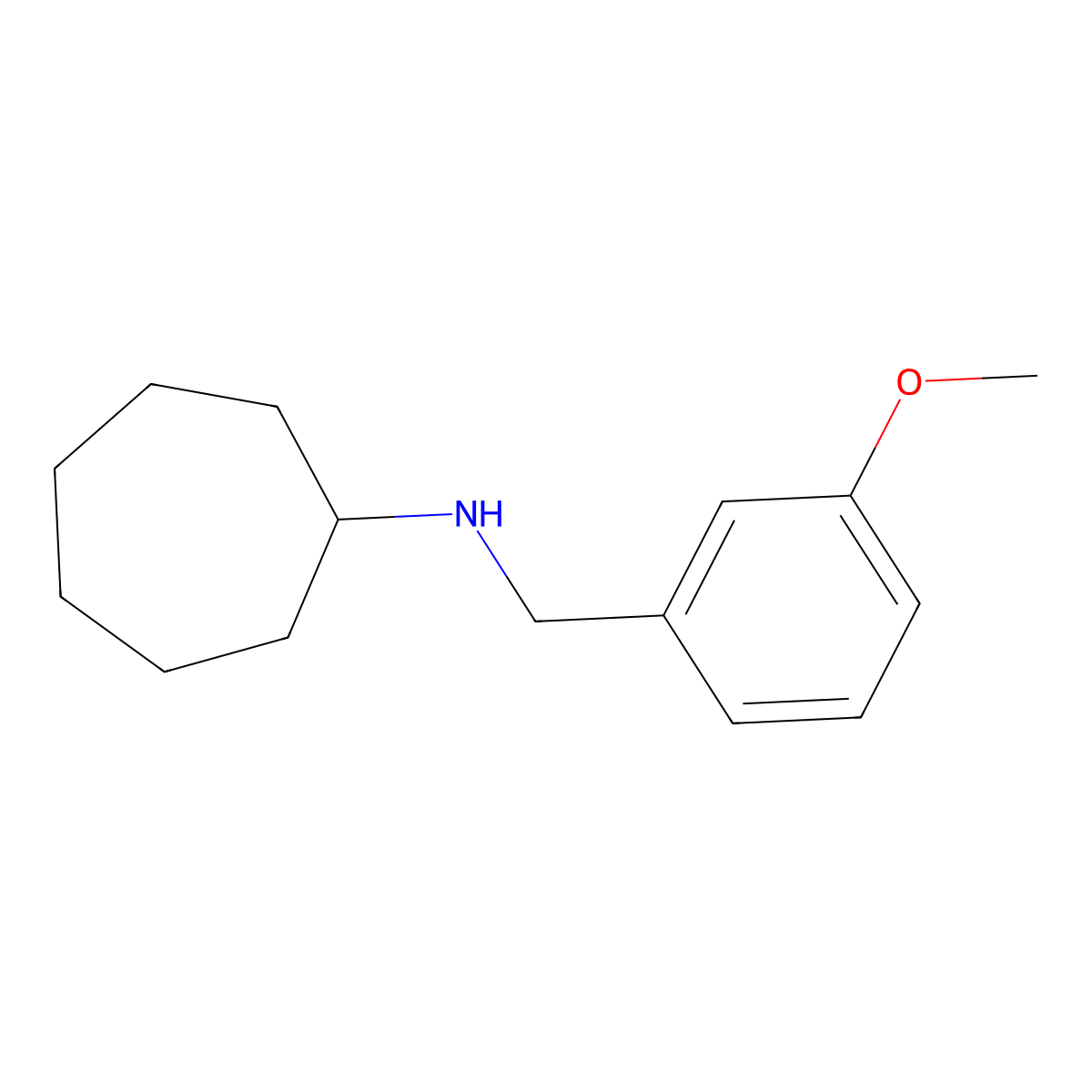 N-(3-methoxybenzyl)cycloheptanamine molecular structure, CAS 418790-18-8
