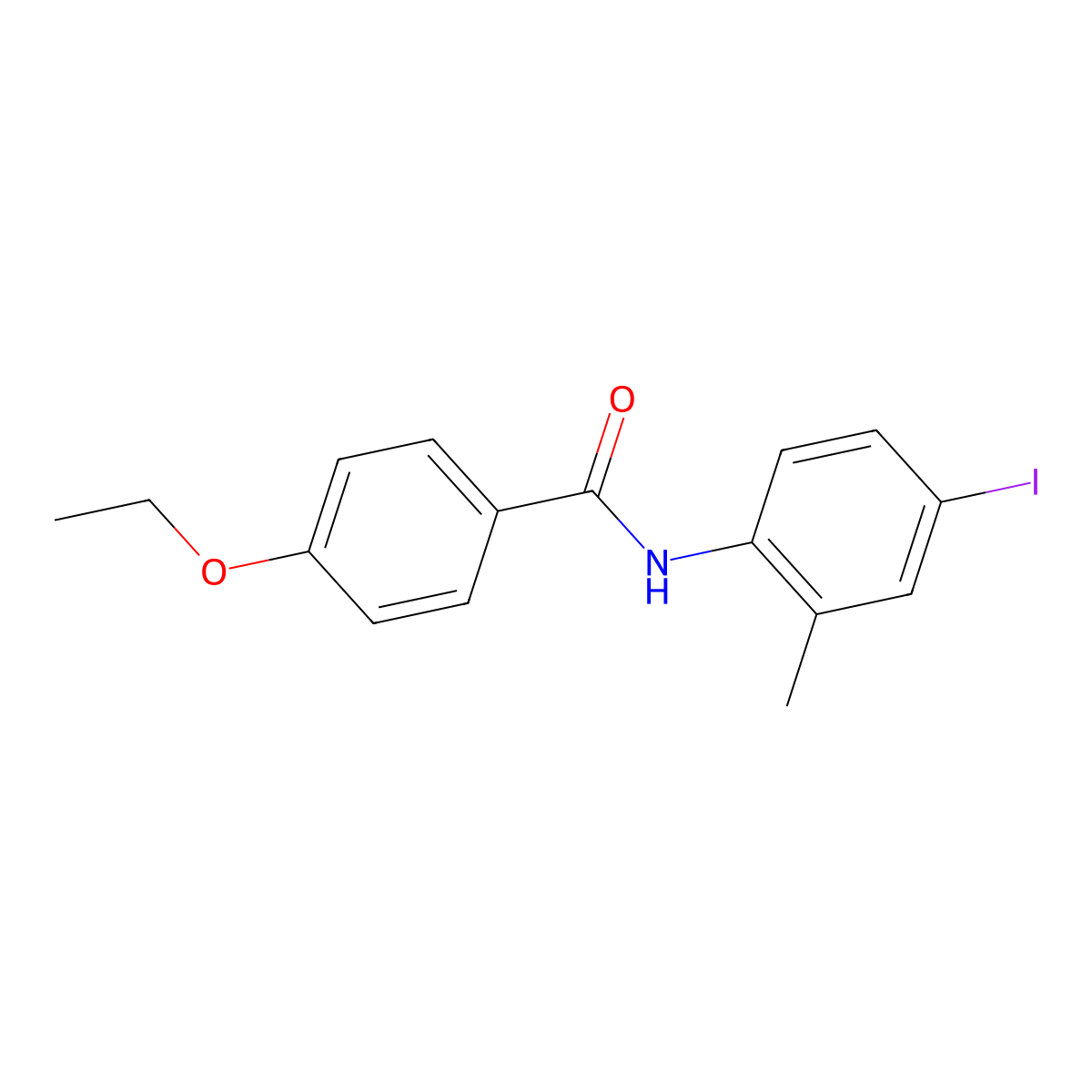 4-ethoxy-N-(4-iodo-2-methylphenyl)benzamide molecular structure, CAS 418790-72-4